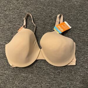 NWT WARNER'S THIS IS NOT A BRA SUNTAN UNDERWIRE BRA size 36DD